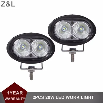 Z&L 2 buc 20W Oval LED Lumina de Lucru Offroad Lampa de Ceață Masina Auto Camion, ATV-uri Motociclete Trailer Biciclete 4WD 4x4 12v 24v Conducere Far
