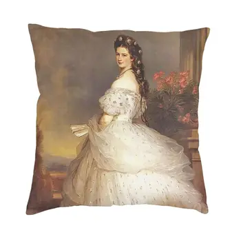 Împărăteasa Elisabeta A Austriei față de Pernă Canapea Living Franz Xaver Winterhalter Pătrat Pernă Caz 40x40cm