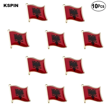 Albania Flag Pin Rever insigna Steag Brosa Ace Insigne 10buc o Mulțime