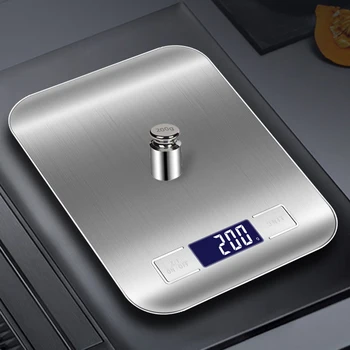 Cântare de bucătărie din Oțel Inoxidabil Greutate de 5KG Electronic Multifunctional Precizie Dieta Alimente Bicarbonat de Măsurare Display LCD Echilibru