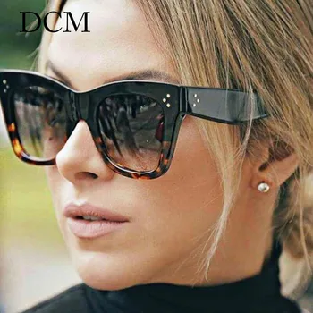 DCM Moda SquareLeopard ochelari de Soare pentru Femei Vintage de Designer de Brand Cadru de Plastic Doamnelor Ochelari de Soare Oculos De Sol Feminino UV400