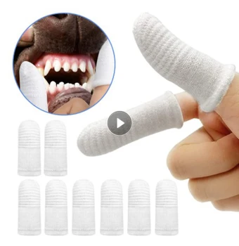 Pet Două degete Periaj Degetul CotsPuppy Dinti Oral Instrument de Curățare Pisoi Degetul Periuta de dinti Animale de companie de Produse de Ingrijire Câine Pisică Accesoriu