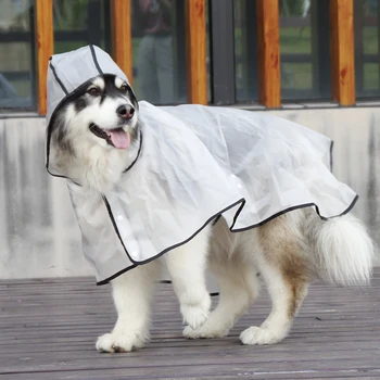 Moda Transparent Câine Pelerina de ploaie pentru mediu Mare Câine Golden Retriever Câine Mare Haina de Ploaie Poncho Impermeabil animale de Companie Haine