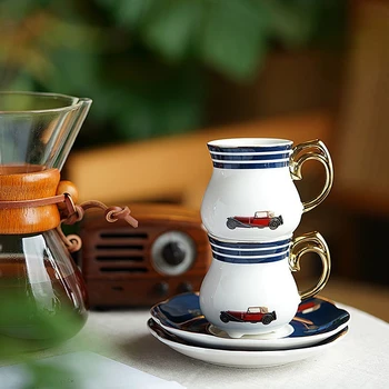 Europene ceașcă de cafea de după-amiază engleză set de ceai italiană concentrate de cafea farfurie ceașcă de ceai după-amiază set de ceasca cafea turcească cupe