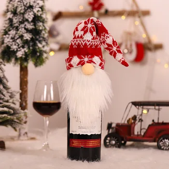 Anul nou 2023 Craciun pentru Sticla de Vin Capac de Praf Decoratiuni de Craciun pentru Casa de Crăciun Ornament Crăciun Cadouri Pungi Navidad Gnome