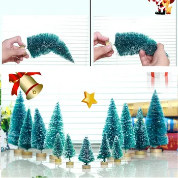 6pcs Pom de Craciun Mini Brad de Crăciun DIY Decoratiuni pentru Casa Masa de Crăciun Ornamente de Crăciun Anul Nou Decor Copii Cadou 2021