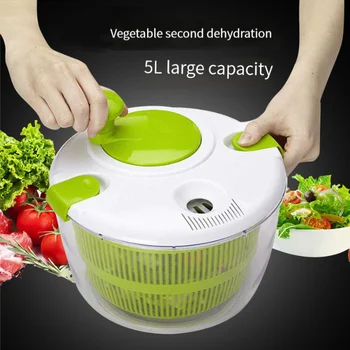 Salata Spinner Salata Verde Uscător de Spălare se Scurge mai Clare Sita pentru masina de Spalat Legume cu Frunze de Golire Coș de Accesorii de Bucătărie