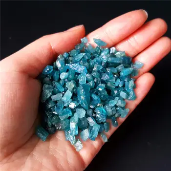 100G Naturale Apatit Albastru Bijuterie Mică Piatră brută Specimen de Vindecare China