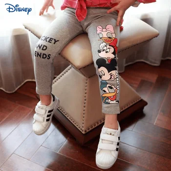 Disney Mickey Minnie Baby Girl Boy Bumbac Strans Pantaloni Donald Daisy Copil Desene animate Toamna Jambiere Pantaloni Haine pentru Copii 18M-12Y