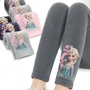 2022 Fetita Pantaloni de Desene animate Frozen Anna Elsa Mickey Bumbac Imprimare Jambiere Primavara Toamna pentru Copii Skinny Pant Copil Timp de Pantaloni
