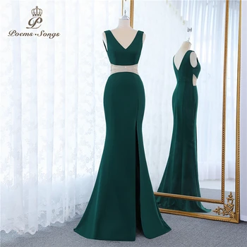 Verde pentru femei rochie de seara vestidos formales vestidos de fiesta halat de serată de mariage robe longue rochie de petrecere