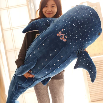 1 buc 100cm Gigant de Dimensiuni Mari Amuzant Moale Rechin Balenă de Pluș Jucărie de Pluș Drăguț Animale de Lectură Perna Potoli setea Perna Cadou Pentru Copii