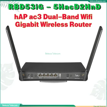 RBD53iG - 5HacD2HnD MikroTik hAP ac3 dual-band wifi gigabit router wireless Arhitectura ARM pe 32 de biți CPU frecvență nominală 716MHz