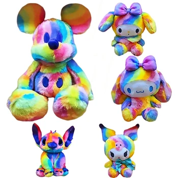 Noul Curcubeu Mickey Mouse-ul Jucărie de Pluș Drăguț Colorate SANRIOED Melodie Kuromi Păpuși de Pluș Cinnamorol Decor Camera Copii Cadou de Ziua de nastere