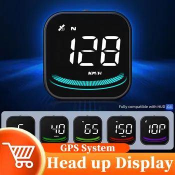 G4 Head Up Display HUD GPS Auto Viteză în MPH, KM/H de conducere Oboseala Alarma 6 Culori Proiector de Lumina Cu Busola Accesorii Auto