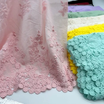Noi bumbac de culoare tridimensional broderie tesatura Lolita fusta tesatura de îmbrăcăminte acasă cortina decor de 1,3 metri lățime