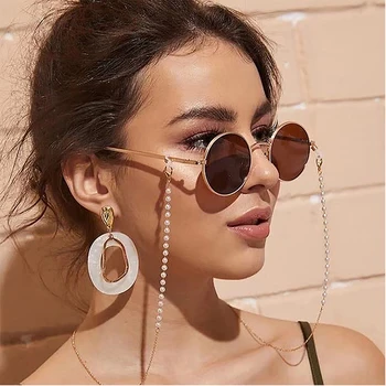 2020 Moda Chic de Ochelari de Citit Lanț pentru Femei de Metal ochelari de Soare Cabluri Casual Pearl Margele Ochelari lanț pentru ochelari femei