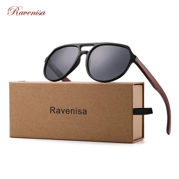 Ravenisa Lemn ochelari de Soare Femei UV400 Polarizate Pilot Cadru de Plastic Ochelari de Soare pescuit ochelari de Soare de Conducere