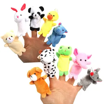 10BUC Pluș Degetul Papusa de Desene animate de Animale Degetul Jucărie de Pluș pentru Copii Jucărie de Învățământ pentru Copii Papusa Copil Jucărie de Pluș Umplute