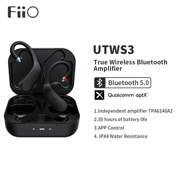 FiiO UTWS3 Bluetooth V5.0 aptX/TWS + Pavilioane Cârlig MMCX/0.78 mm Conector cu Microfon Suport/30 de Ore de Redare și Control APP