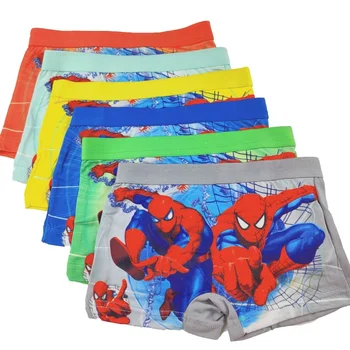 Disney Spiderman Copii Băieți Lenjerie De Desene Animate De Imprimare Modal Erou Chilotei Copii Sugari Moale Respirabil Copilul Boxeri Chiloți
