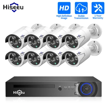 16CH 5MP 4K POE Securitatea Sistemului de camere de Supraveghere Kit Colorate Viziune de Noapte Audio Recorder 8MP Camera IP CCTV Video NVR Set