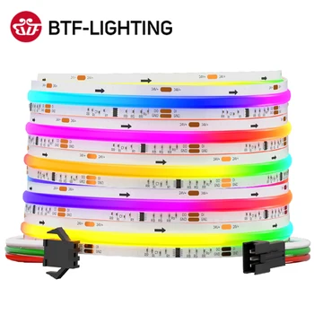 FCOB RGB IC LED Strip WS2811 Adresabile 720 Led-uri de Vis Plin de Culoare 12mm 24V de Înaltă Densitate, Flexibil FOB COB Led Lumini RA90