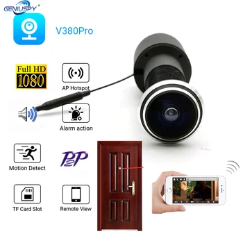 V380Pro 180 de Grade de Supraveghere Video de Rețea 2 Way Audio P2P Slot pentru Card SD 1080P Home Security Ochi Ușa Vizor Camera IP Wifi
