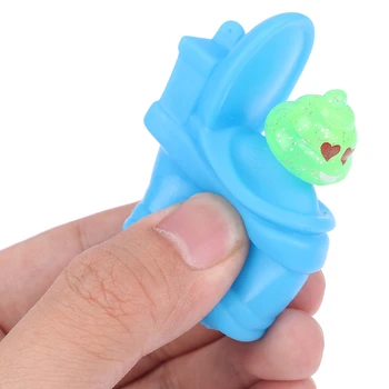 Jucărie amuzant Caca Toaletă Creative PVC Jucărie Stoarce Colorate Caca Transporta în Jurul valorii de Glumă Complicat Jucării de Culoare Aleatorii