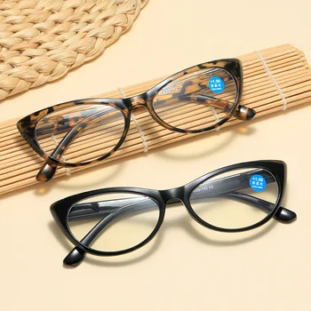 Femei de moda ochi de pisică ochelari anti-lumina albastra retro trend Hipermetropie ochelari+ 1.0 + 1.5 + 2.0 + 2.5 + 3.0 + 3.5 + 4.0