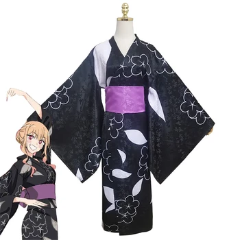 Meu Dress-Up, Draga Mea.Kitagawa Marin.Anime Cosplay Costum.Întuneric Model Jacquard Kimono Yukata