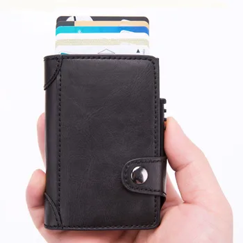 Noul Card RFID Portofel Pentru Barbati Gratuit Numele Gravură Sac de Bani Cardului Caz Slim Mini Portofel Mic Sac de Bani Hasp Design Geanta