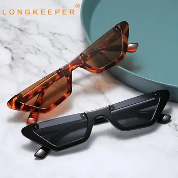 2021 Moda Ochi de Pisică ochelari de Soare pentru Femei Brand Designer de Epocă, tv cu Jumătatea Superioară Cadru Ochelari de Soare Femei Leopard Negru Nuante UV400