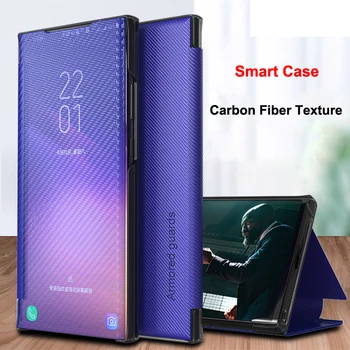 Smart View Flip case Pentru Samsung Galaxy S21 FE S22 Ultra Plus S20 S9 S10 Nota 20 A52S A71 A21 A32 A12 Fereastra Stau Titularul Acoperi