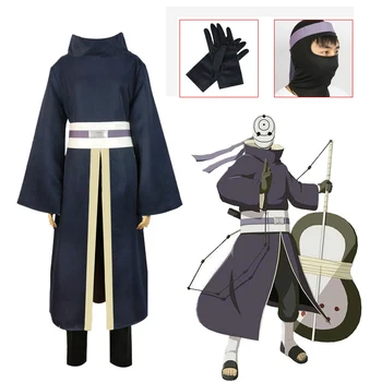 Costum Ninja Anime Uchiha Obito Akatsuki Masca Mănușă Set Haine Anime Costum De Halloween Cosplay Costum Nou De Sosire