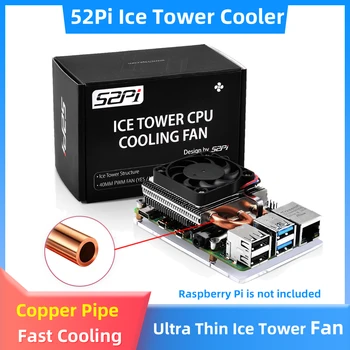 52Pi Nou Ultra Subțire de Gheață Tower Cooler CPU Racire Ventilator Radiator Radiator pentru Raspberry Pi 4 Model B