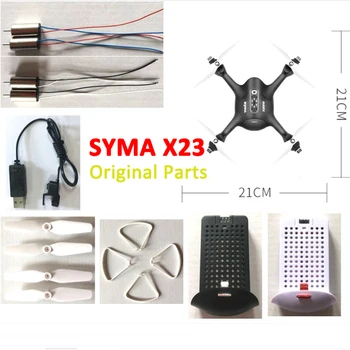 SYMA codul x23 X23W Drone de Schimb Originale Parte Baterie USB Încărcător Cablu de CW CCW Motor Elice Aripa Paza Lama Accesoriu