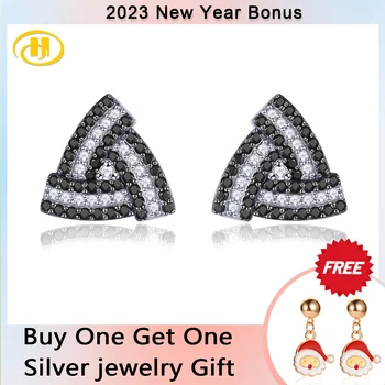 Naturale Spinel Negru Solid Argint S925 Stud Cercel Pentru Femei Clasic Jewelrys Stilul De Calitate De Top De Crăciun Cadou De Anul Nou