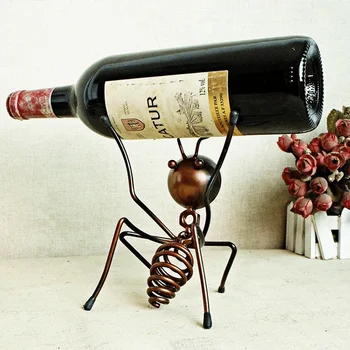 Ant-în formă de Vin, Raft de Fier Rack de Vin Acasă Decor Fier Meserii Camera De zi Sala de Mese Este dotată cu Interior Figurine