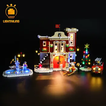 LIGHTAILING Lumină LED-uri Kit Pentru 10263 Iarna Sat Stație de Pompieri de Iluminat Set (NU se Includ În Model)