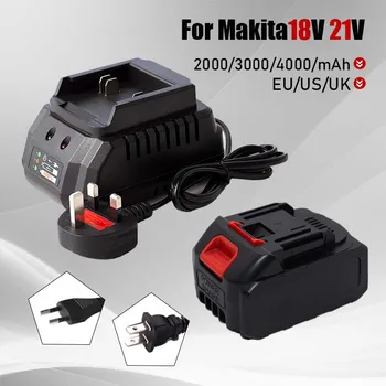 Încărcător pentru 18V 21V Makita Model de Baterie cu Litiu+2000-Baterie de 4000mAh se Aplică fără Fir Electric de Gaurit Polizor Electric Vazut