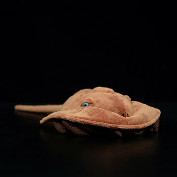 Simulare Mare de Animale Tri-vertebrale Horseshoe Crab Jucărie de Pluș Viața Reală Drăguț Moale Tachypleus Tridentatus Pește Papusa Copii Cadou de Ziua de nastere
