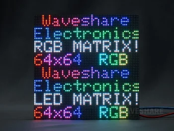 RGB-Matrix-P3-64x64,RGB Full-Color LED-uri de Matrice Panou, 3mm Teren, 64×64 Pixeli, Luminozitate Reglabilă,Susține RPi Și Arduino...