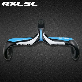 RXL SL Biciclete Ghidon de Carbon Drum Ghidon 3k Ultralight Integrat Ghidon si Tija Blue Carbon Hanadlebars