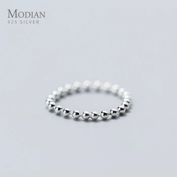 Modian Minimalist Lucios Margele Inel pentru Femei Autentice 925 Sterling Silver Ring Moda Stil Coreea Bijuterii Fine