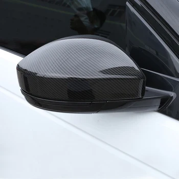 Aspect Fibra de Carbon /ABS Cromat Partea Ușă Oglindă Acoperi Trim 2 buc Pentru Jaguar E-Ritmul 2017 2018 2019 styling Auto accesorii