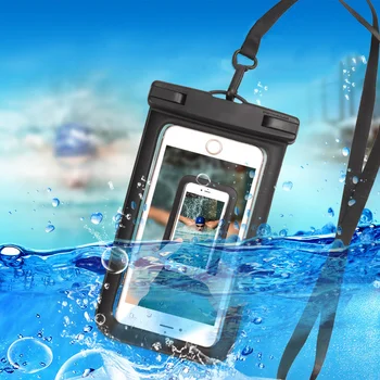 Universal Telefon Mobil rezistent la apa Pungi din PVC Transparent Dovada de Apă Subacvatic Sac Uscat Scufundări, Surfing, Înot Saci Husă de Telefon