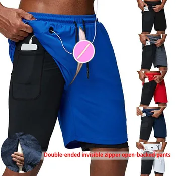 De Vară 2020 Antrenament pantaloni Scurți pentru Bărbați Invizibil Open-Locul Pantaloni în aer liber, Convenabil Pantaloni Subțiri Rapid-Uscat Casual pantaloni Scurți Funcționale Scurte