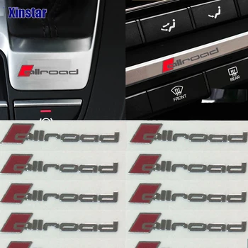 5pcs 10buc Oțel Inoxidabil Allroad Interior Masina Decalcomanii Autocolant Pentru Audi Sline RS Quatrro A4 A6 C6