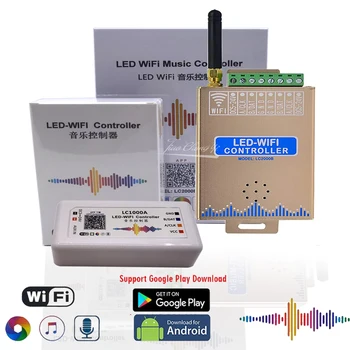 LC1000A LC2000B WIFI SPI Muzica Spectru DC5-24V Controler pentru WS2811 WS2812 LED-uri RGB Digital Pixel Benzi 1024-2048 Pixeli